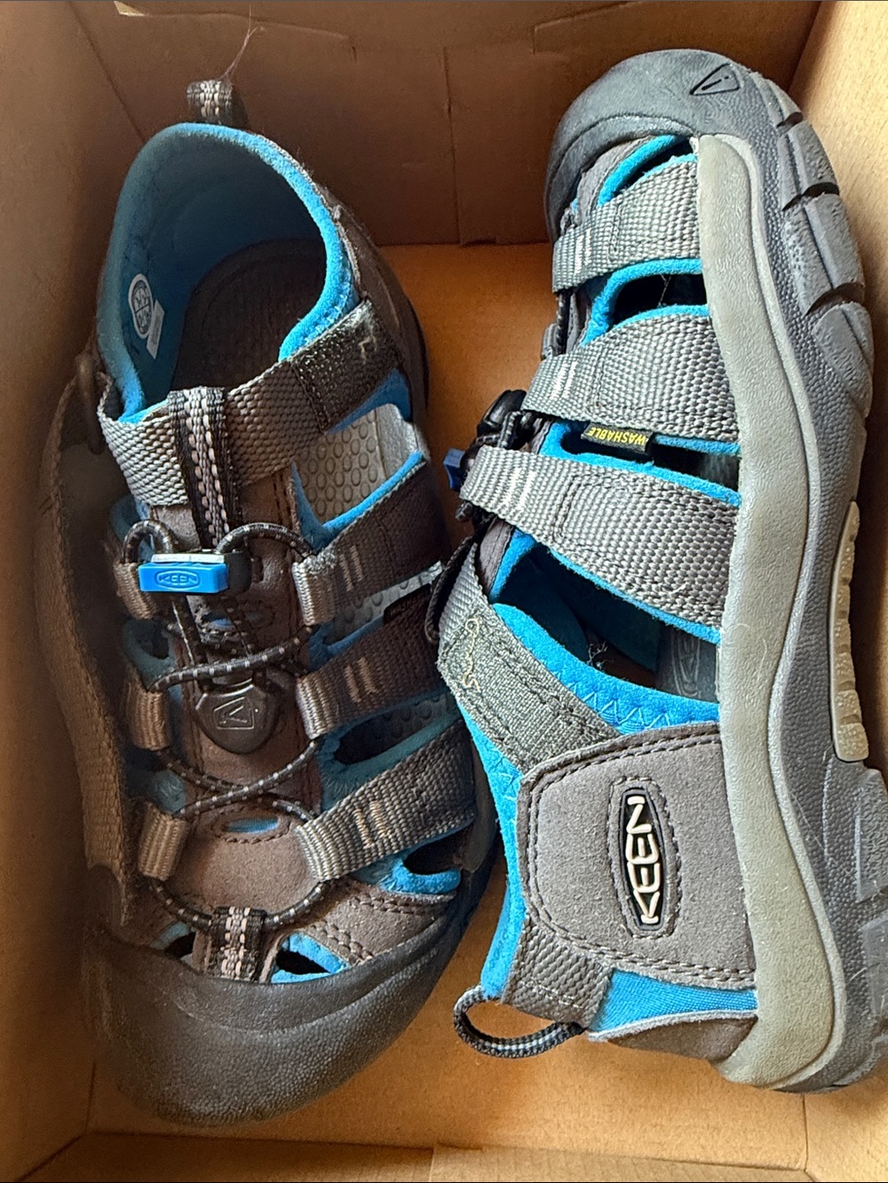 Keen Kids Gray and Blue Closed-Toe Sandals